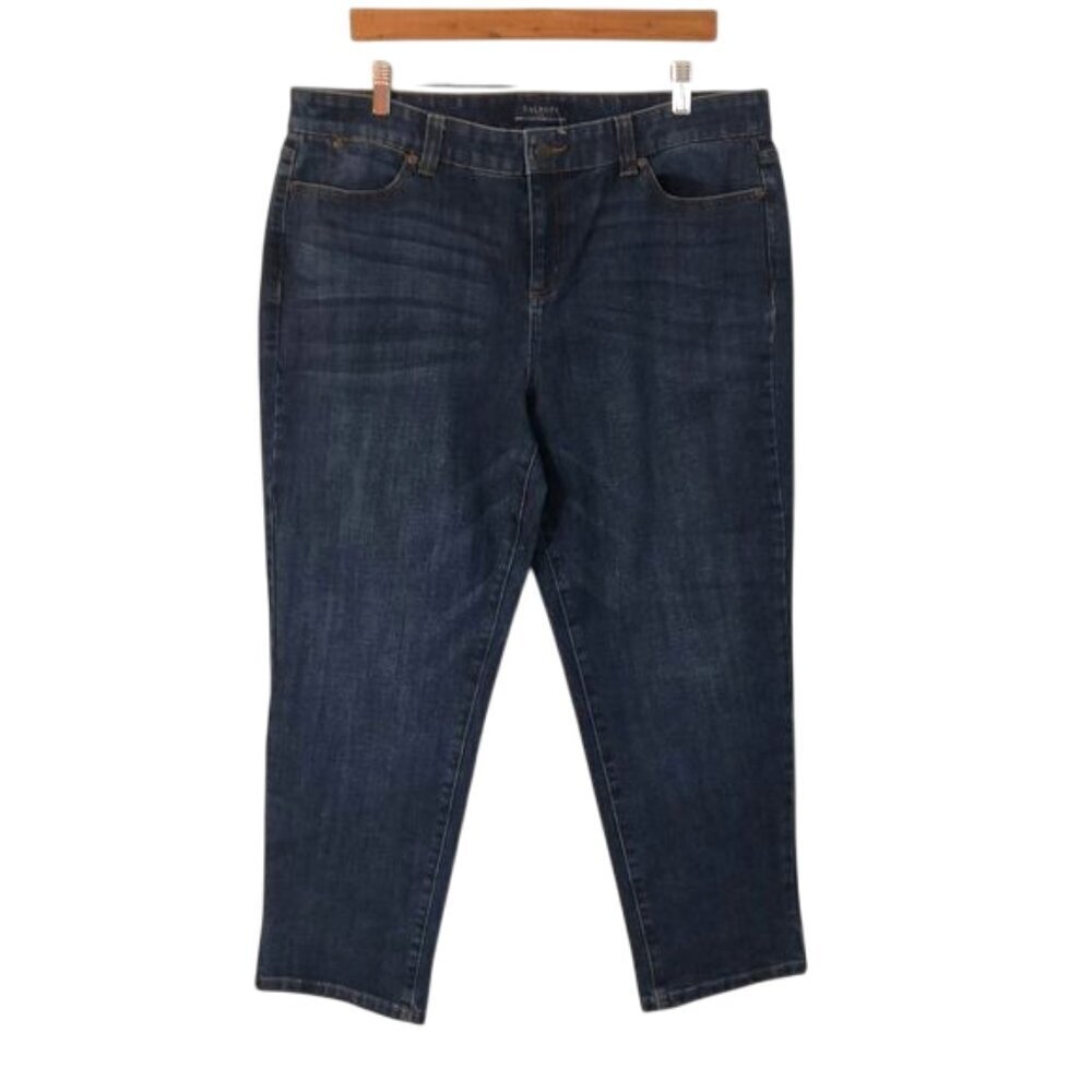 Talbots Simply Flattering Ankle Jeans Comfort Stretch Dark Wash‎ Blue Sz 16P